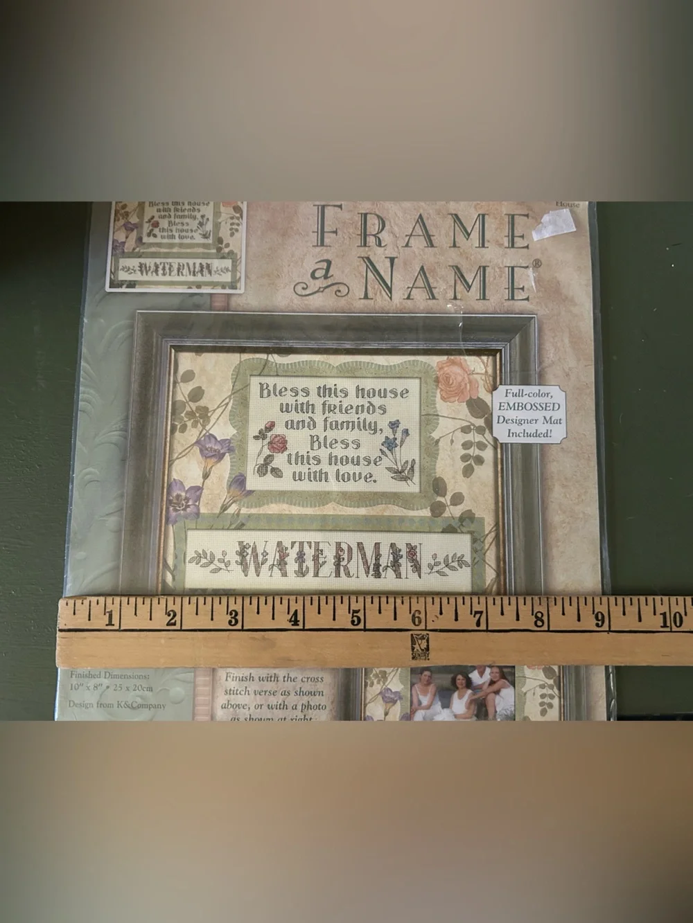 Dimensions Frame a Name 6951 Cross Stitch Kit Bless this House NEW